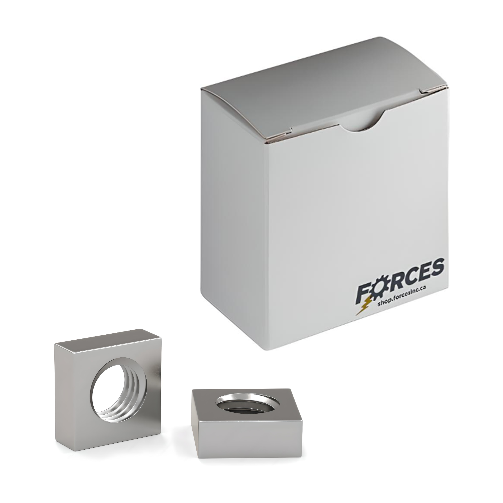 #8-32 Square Nut - Stainless Steel 18-8