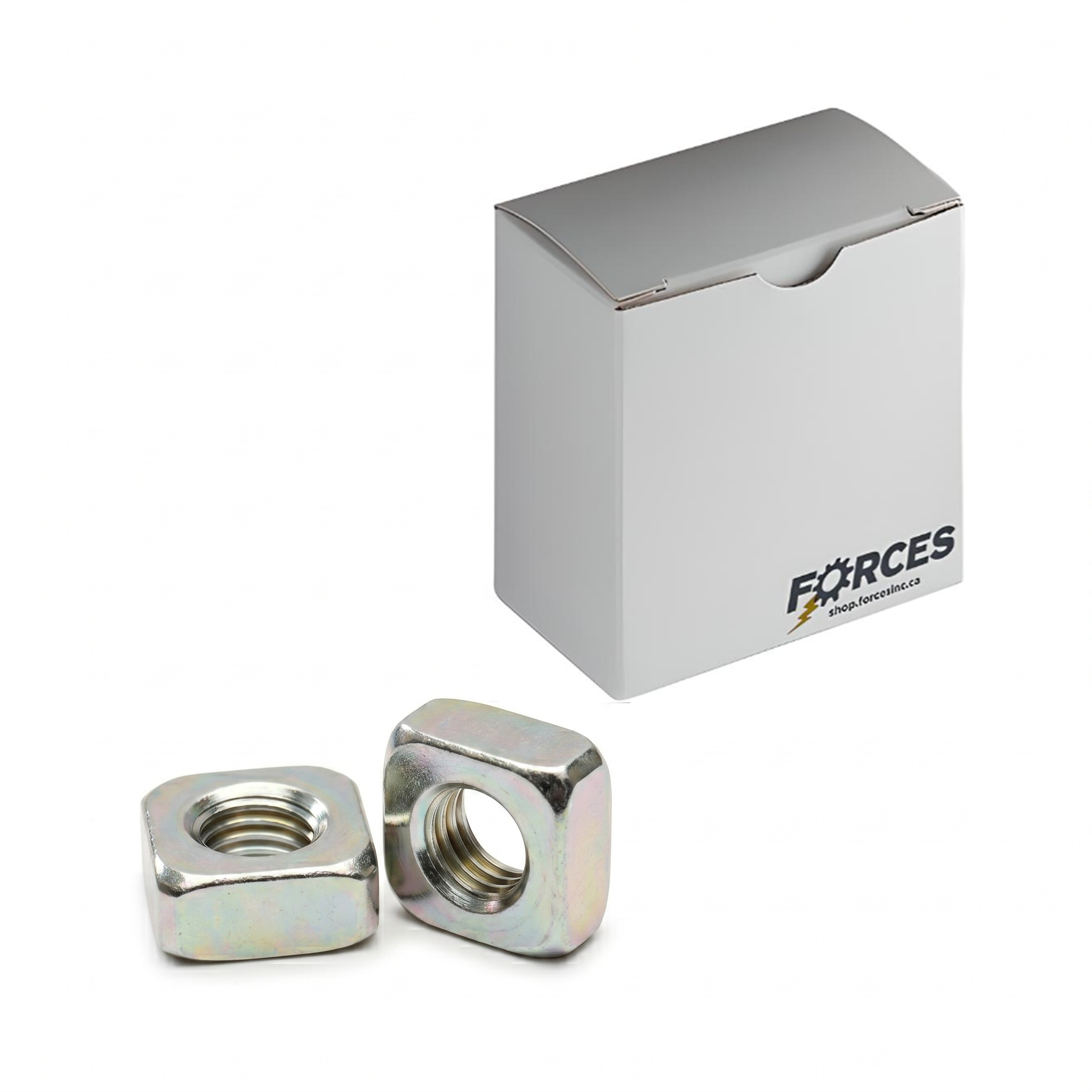 Square Nut 1/4"-20 - Zinc Plated Grade 2