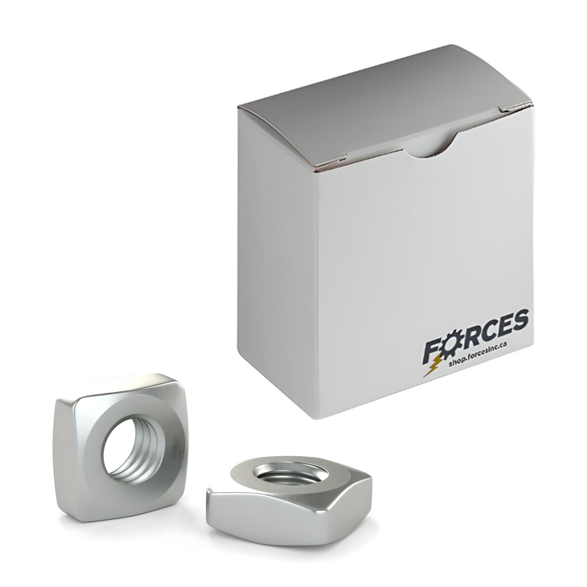 DIN 557 M10-1.5 Square Nut - Zinc Plated Class 8.8