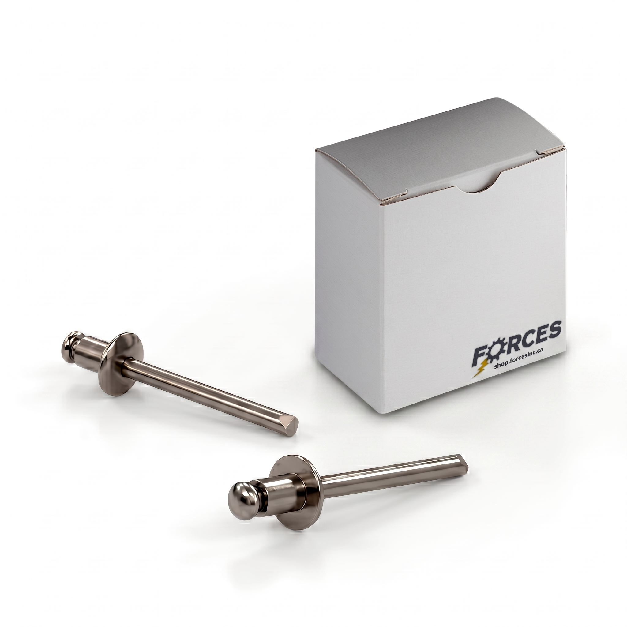 Open End Dome Head Blind Rivet 1/8" x 0.063"-0.125" (#42) - Stainless Steel / Stainless Steel
