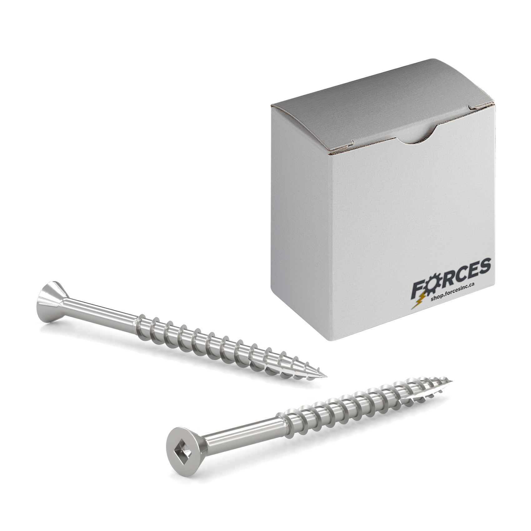 #8 x 3" Deck Screws Flat Head W/ Nibs Stainless Steel 18-8