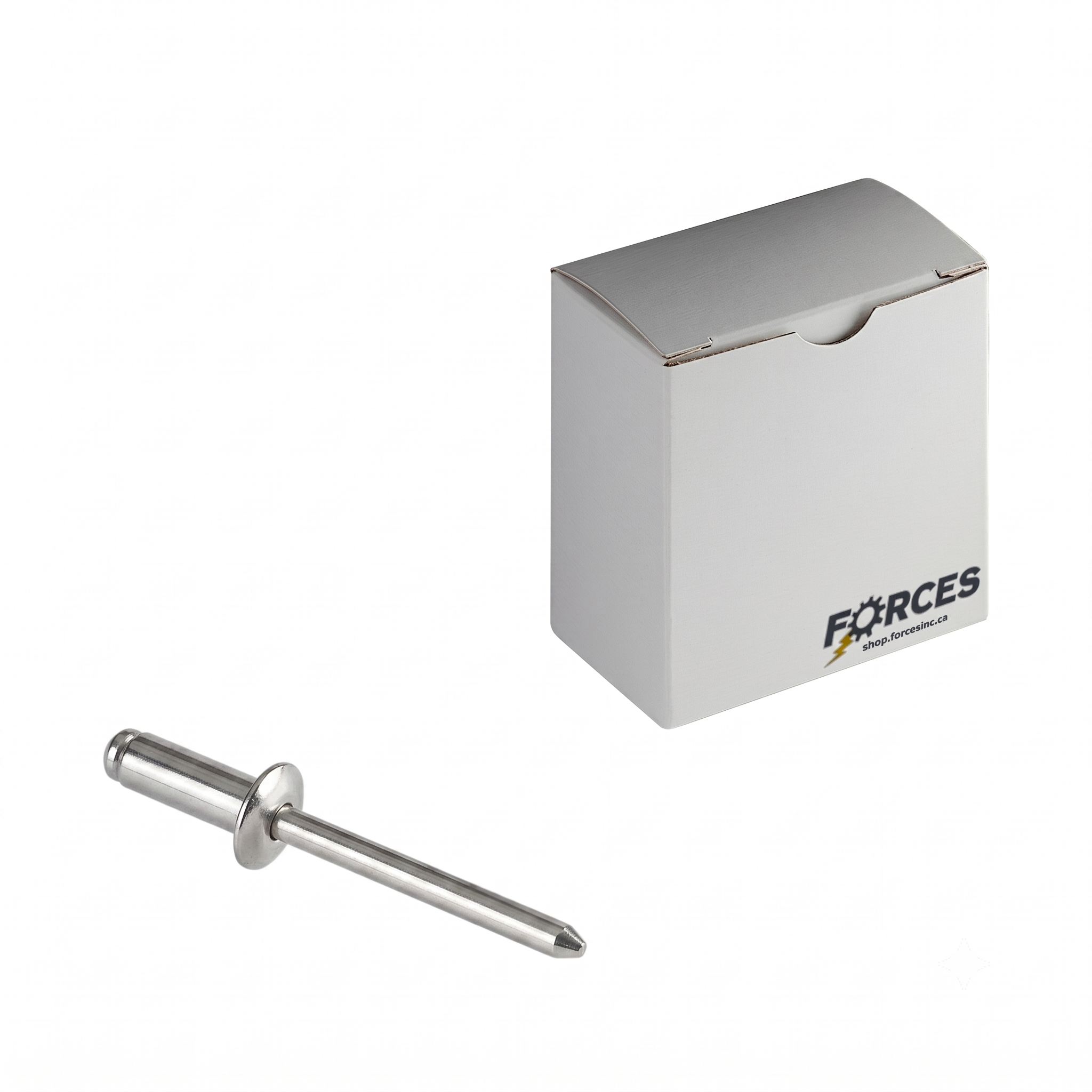 Closed End Dome Head Blind Rivet 1/8" x 0.126"-0.187" (#43) - Stainless Steel / Stainless Steel