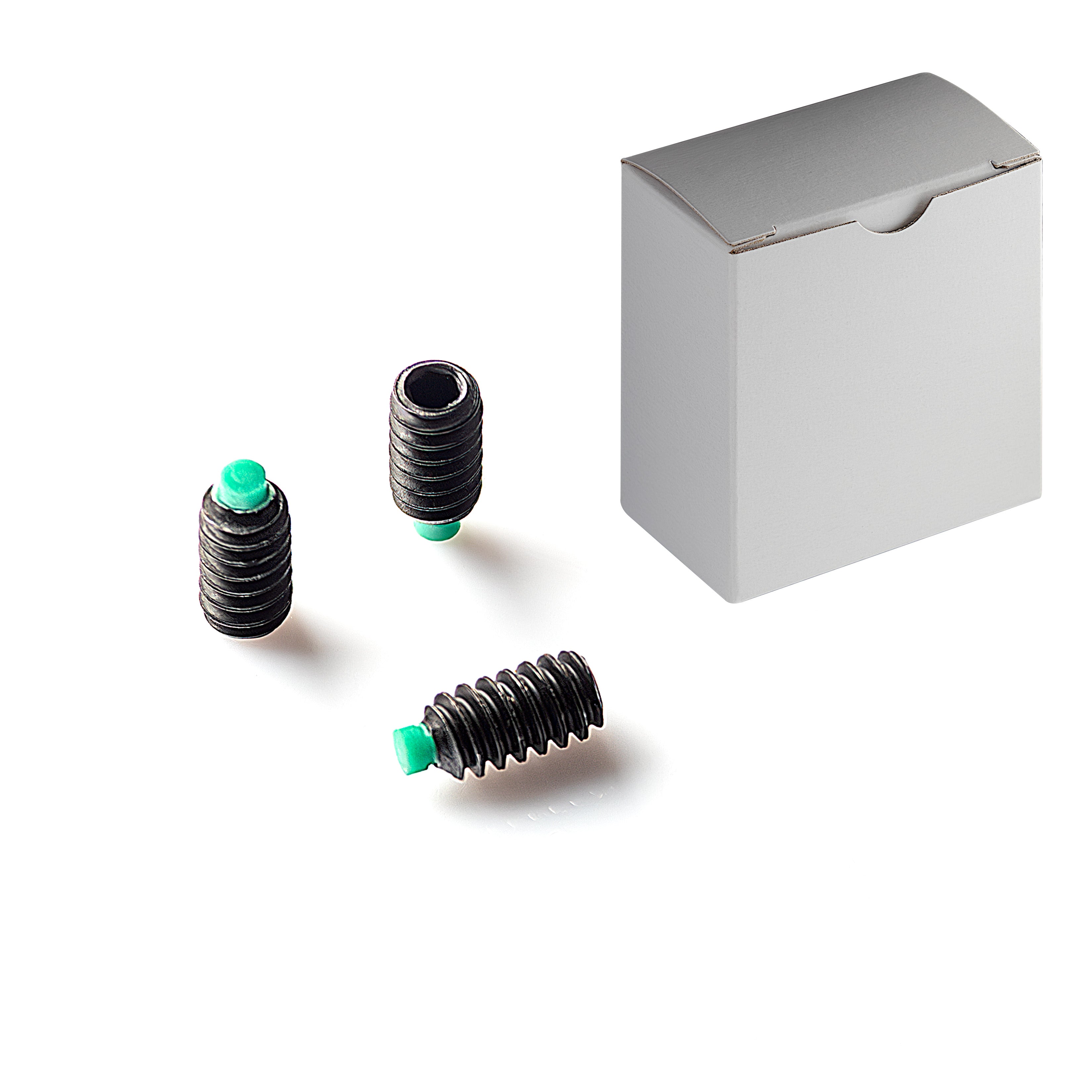 Nylon Tip Set Screw M12-1.75 x 16mm Black Oxide Steel