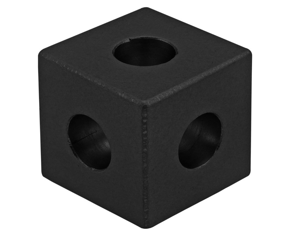 Black Square Tri-Corner Aluminum 10 Series w/mounting screws