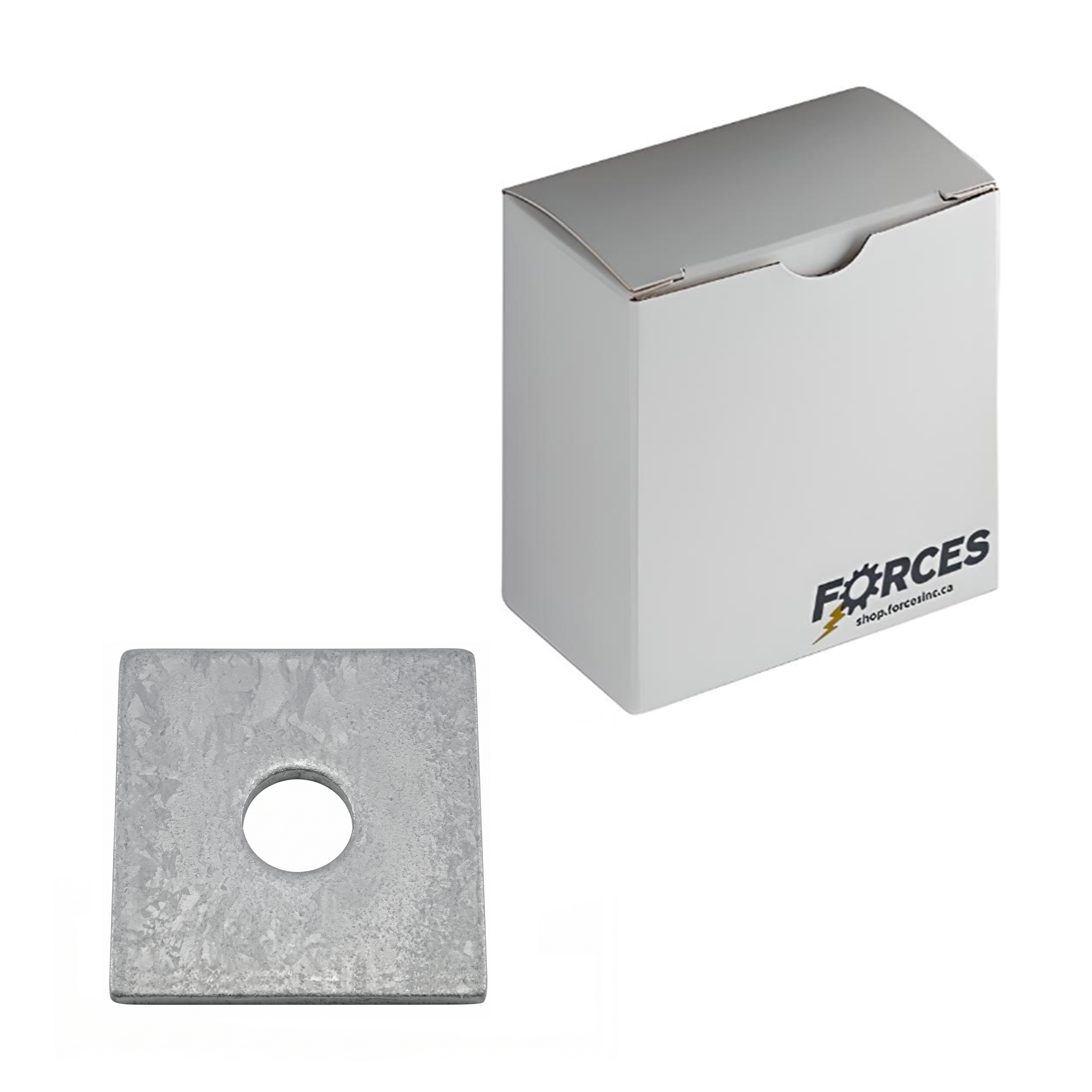 Squate Plate Washer 3/4" x 2-1/2" O.D. (0.250" THK) - Hot-Dip Galvanized