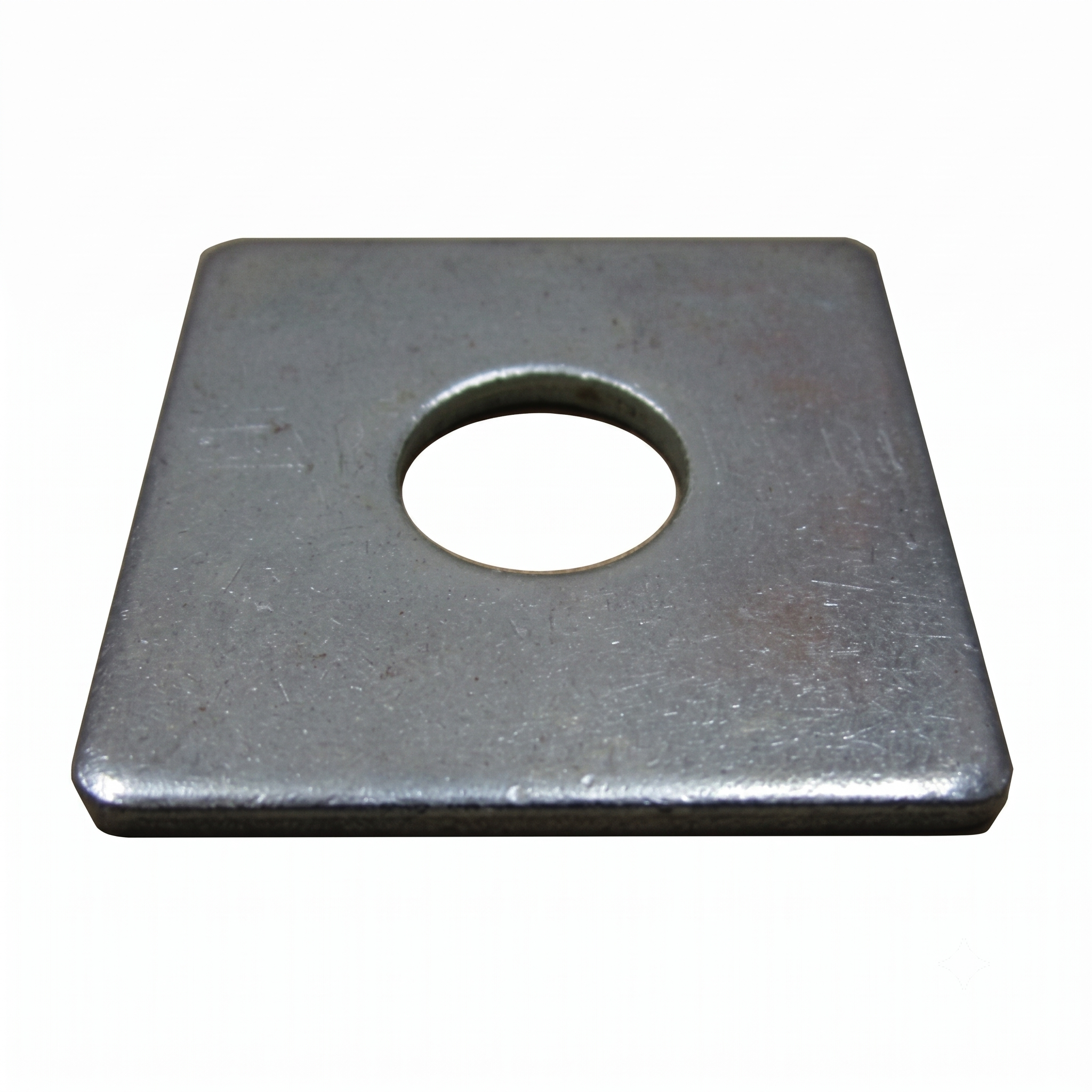 Squate Plate Washer 1/2" x 2" O.D. (0.125" THK) - Plain Steel