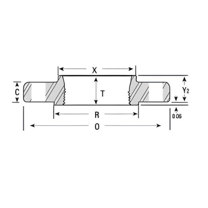 Forged Steel Threaded Flange NPT Class #150 - Raised Face