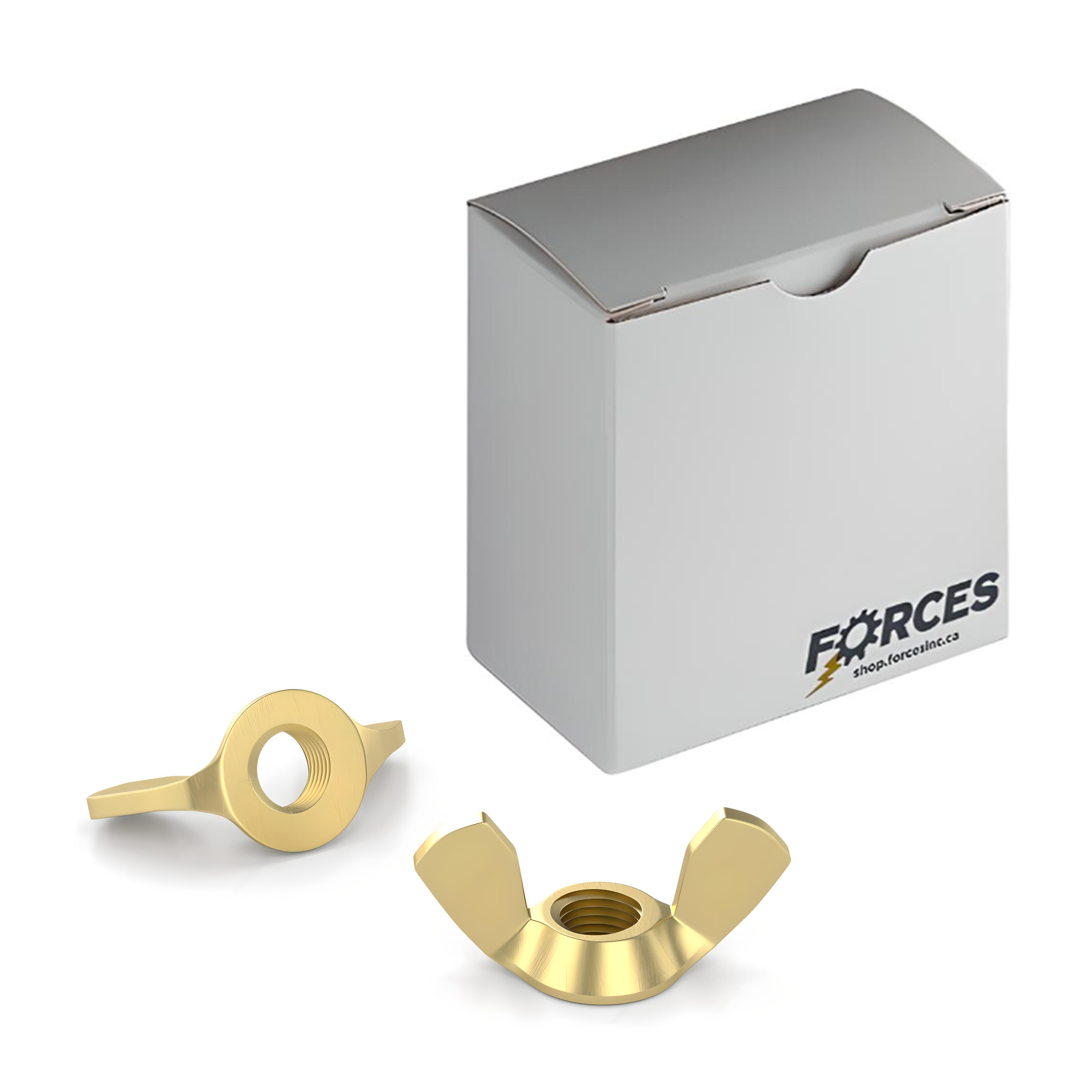 M6-1.0 Wing Nut DIN 315 - Solid Brass