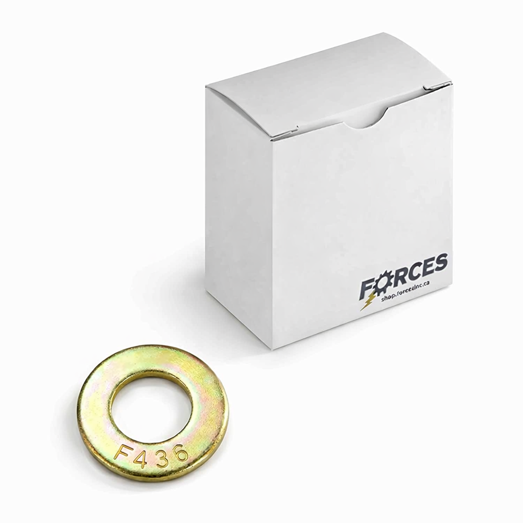 F436 Structural Flat Washer 1/4" x 0.625" O.D. - Yellow Zinc