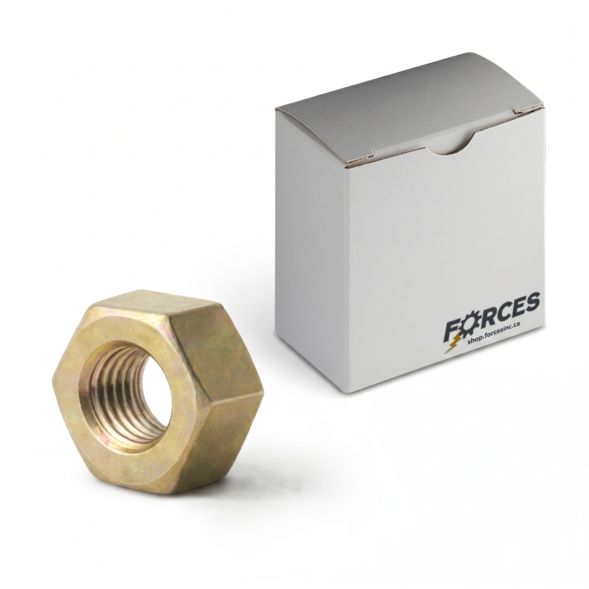 Heavy Hex Nut 1/2"-13 - Yellow Zinc A563 Grade A
