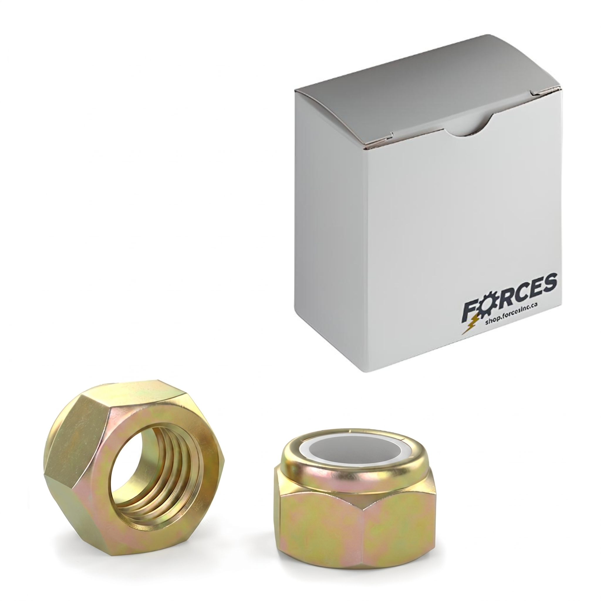 Hex Nylon Insert Locknuts (NM/NE) Series 1"-8 - Yellow Zinc Grade C