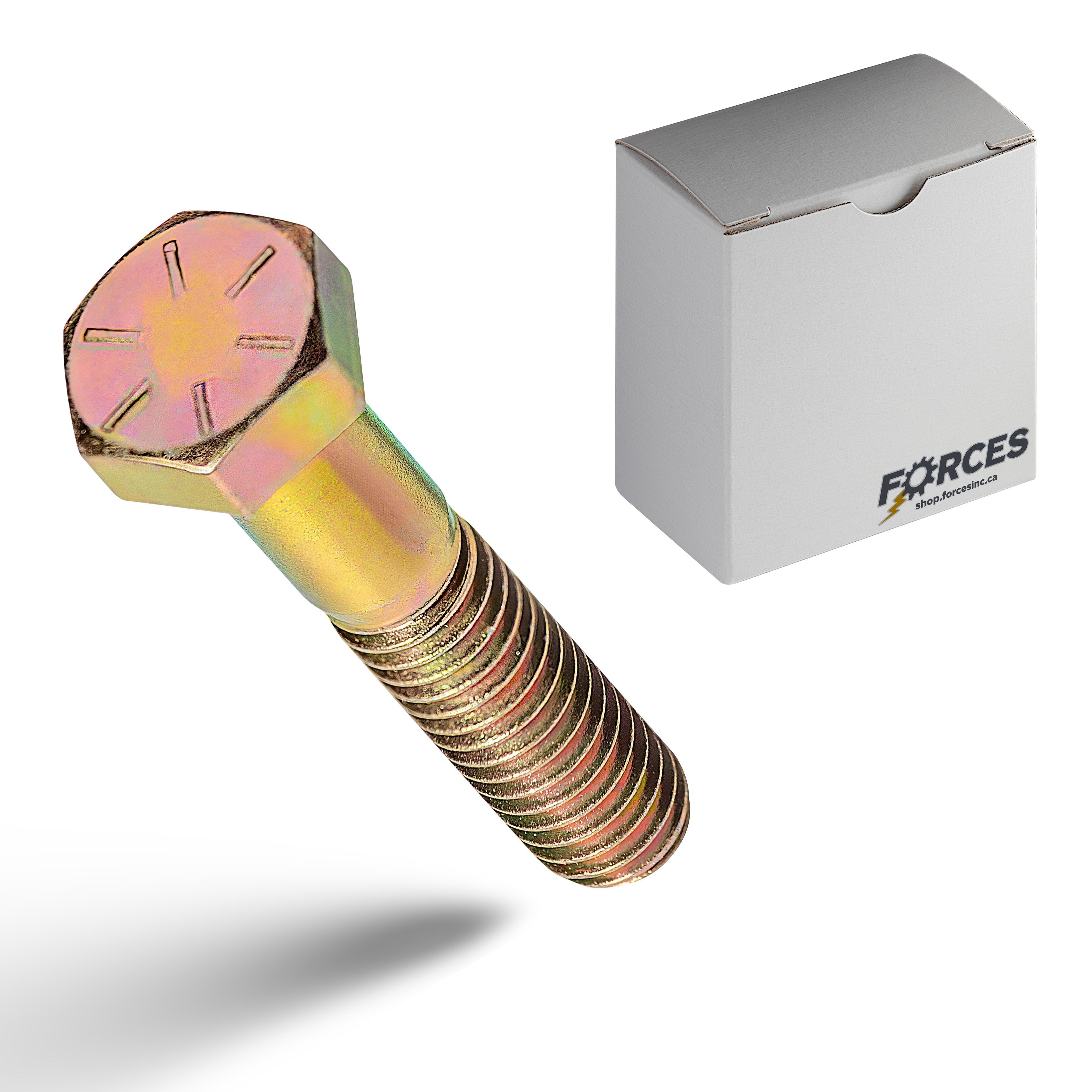 Hex Head Bolt 3/4"-10 x 3-3/4" Partial thread - Yellow Zinc Grade 8