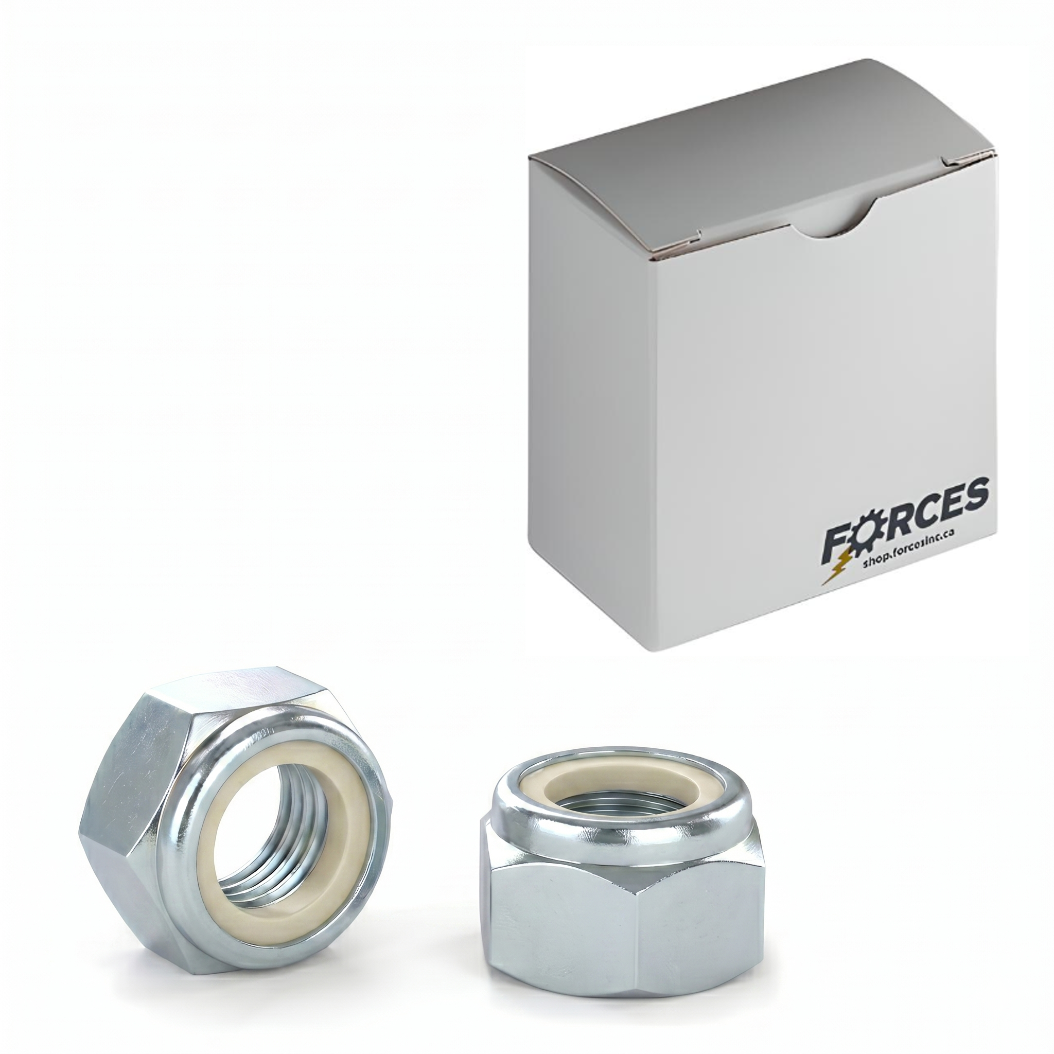 Heavy Hex Nylon Insert Locknuts (NU) Series 1"-8 - Zinc Plated Grade A
