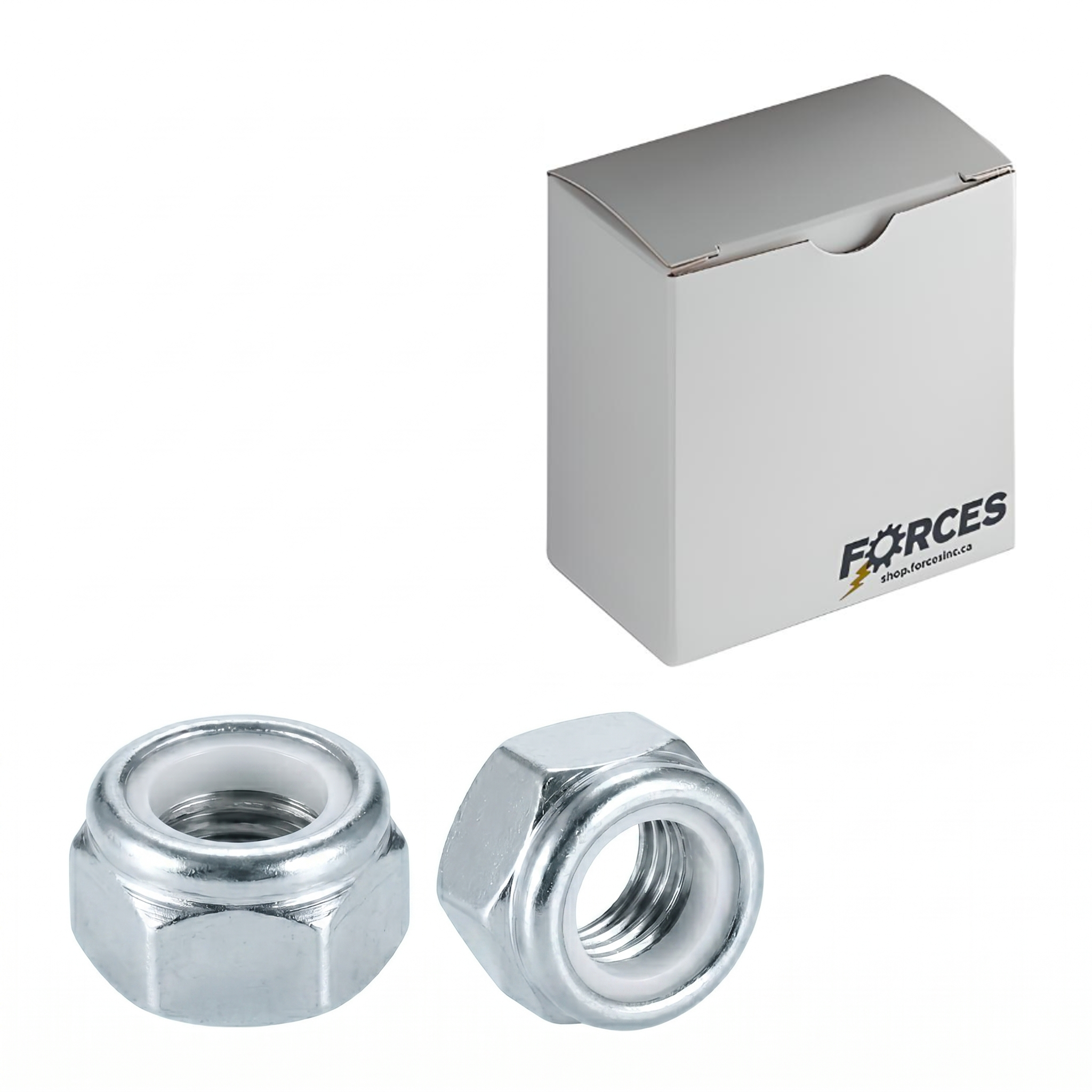 Heavy Hex Jam Nylon Insert Locknuts (NTU) Series 1/4"-20 - Zinc Plated Grade A