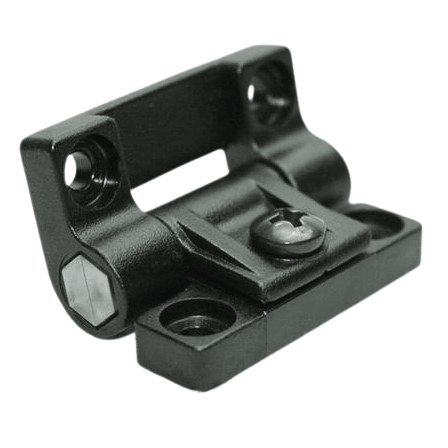 Adjustable Black Small Friction Hinge | 10 Series Aluminum T-Slot - Forces Inc