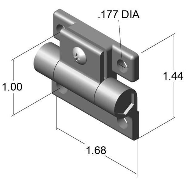 Adjustable Black Small Friction Hinge | 10 Series Aluminum T-Slot - Forces Inc