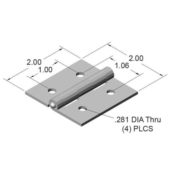 Aluminum Butt Hinge | 10 Series Aluminum Extrusion - Forces Inc