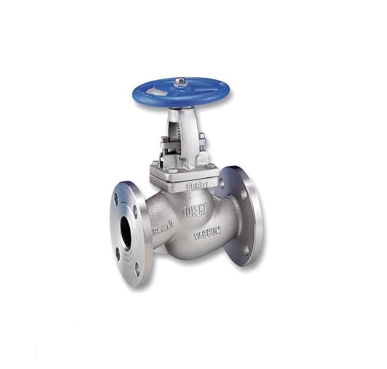 Flanged Globe Valve 1/2" Class 150 Stainless Steel 316 - Forces Inc