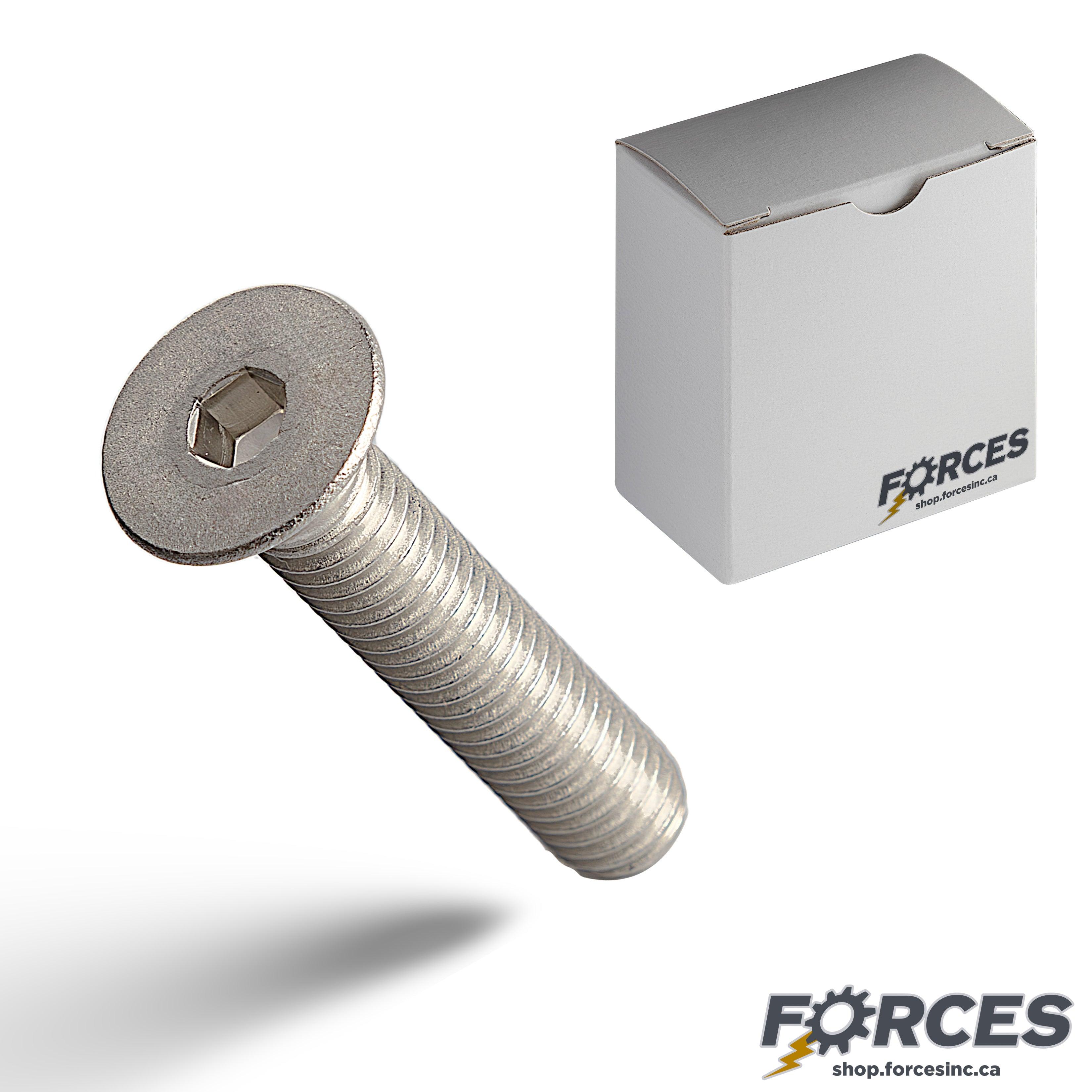 Flat Head Socket Cap Screw 6-32 x 1/4" Full Thread - 18-8 SS - Forces Inc