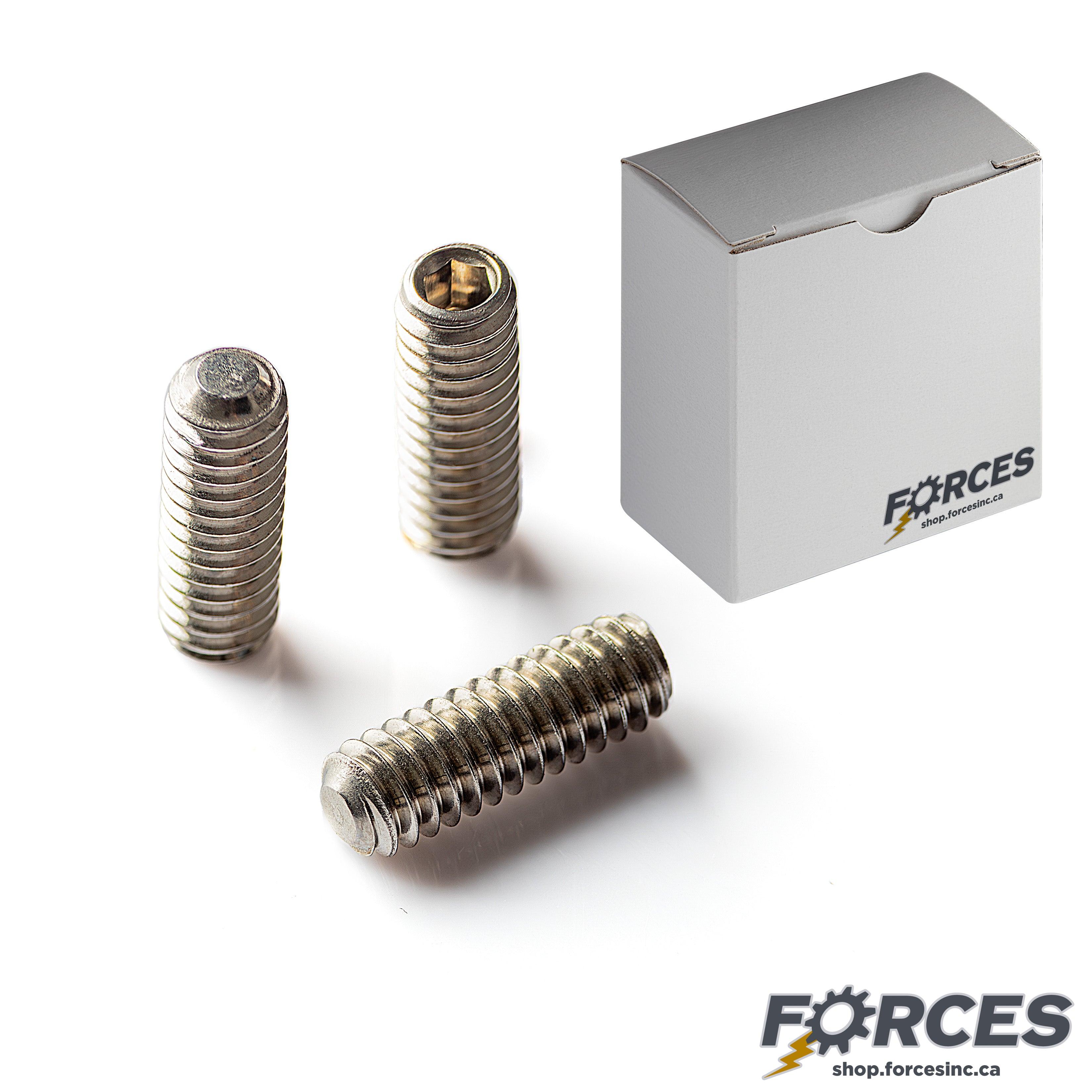 Flat Point Set Screw 10-32 X 1" Stainless Steel 18-8 [10/Box] - Forces Inc