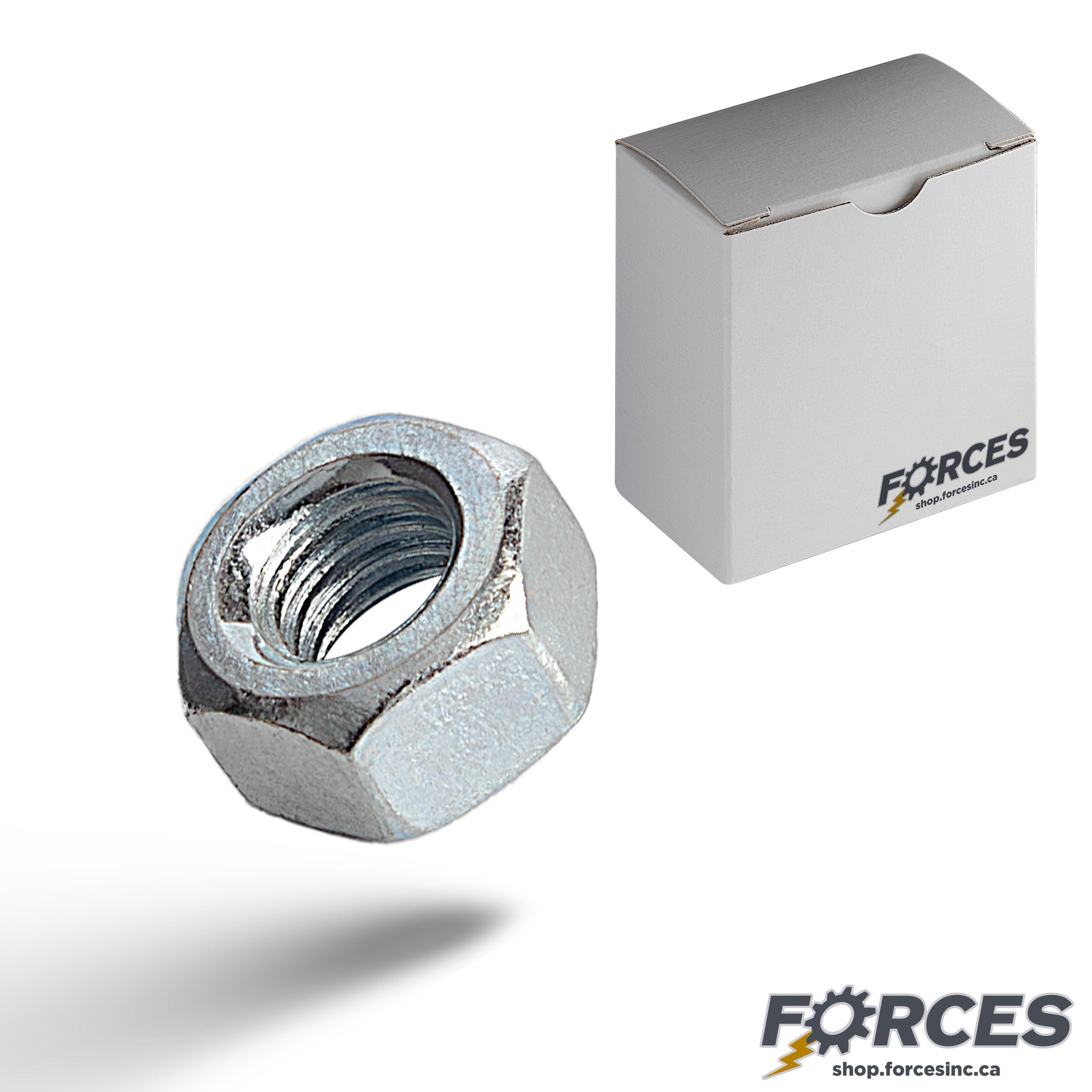 Hex Nut 1/4-20 Zinc Plated Garde 5 (100/Box) - Forces Inc