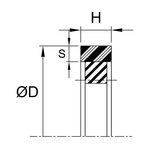 Piston Seal (160G) )3.250" x 2.853" x 0.155" - Teflon/Nitrile - Forces Inc