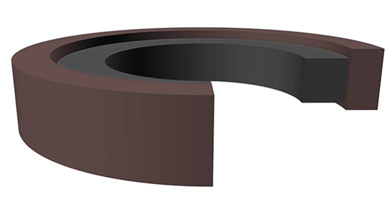 Piston Seal (169B) 5.000" x 4.437" x 0.274" - Bronze Filled Teflon/Nitrile - Forces Inc