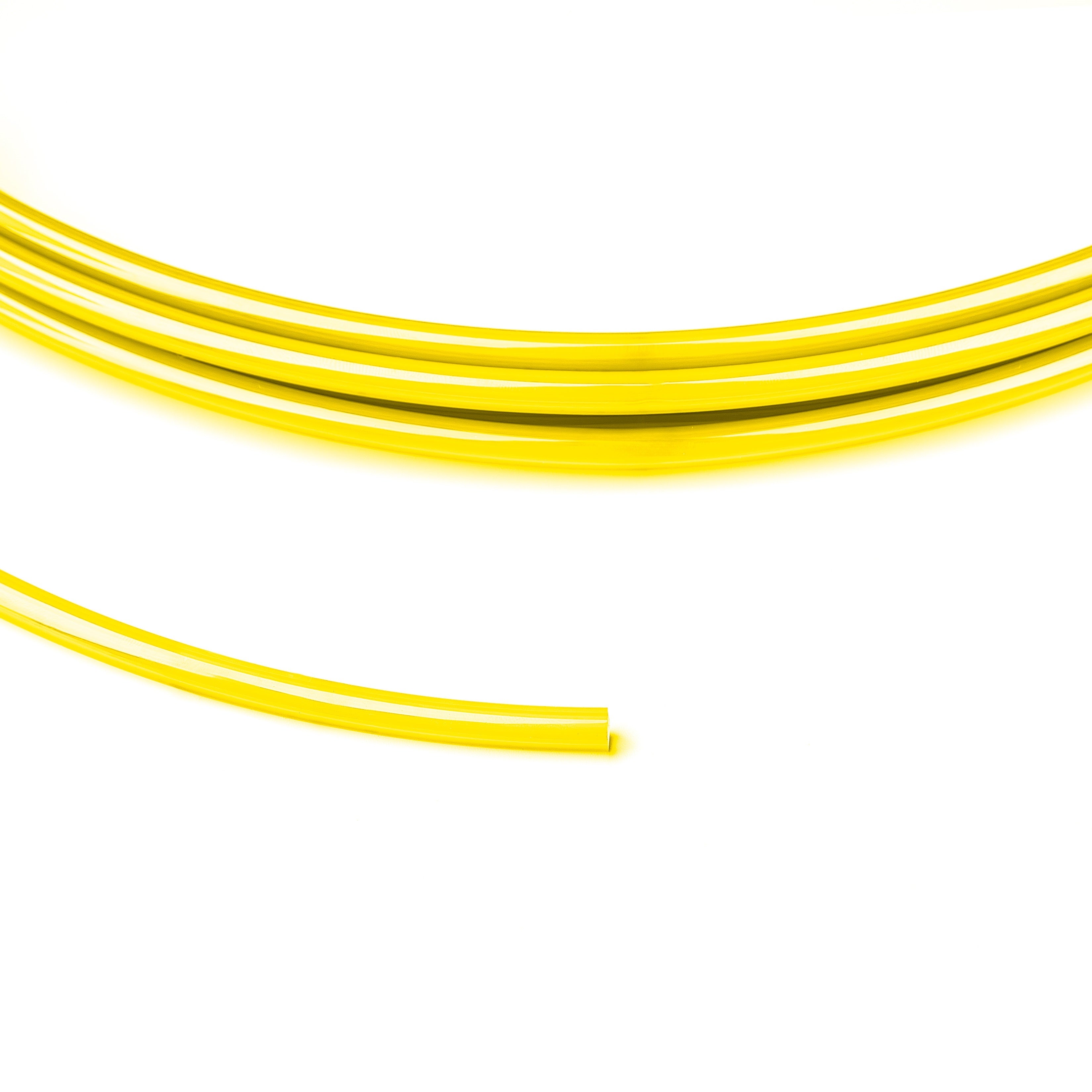 Pneumatic Air Tubing Yellow Polyurethane - 1ft