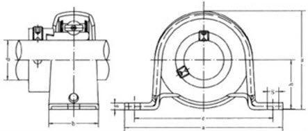 PP207 | Pressed Steel Pillow Block Flangettes For Shaft Dia. 1-1/4"- 1-5/16"- 1-3/8"- 1-7/16" - Forces Inc