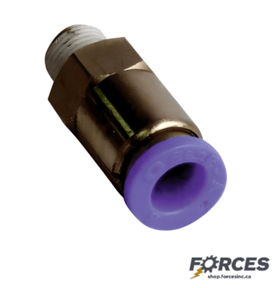 Push To Connect Male Stop Fitting 1/2" Tube x 3/8" NPT - Forces Inc