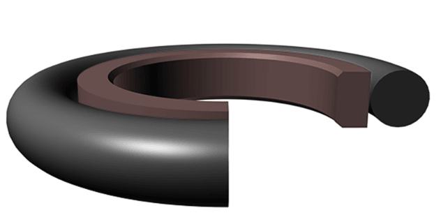 Rod Buffer Seal (R2B) 0.625" x 0.912" x 0.116" - BR.PTFE/NBR - Forces Inc