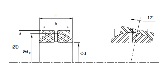 SBB 20 | Spherical Plain Bearing (SBB) 1.250" x 2.000" x 1.093" - Steel - Forces Inc