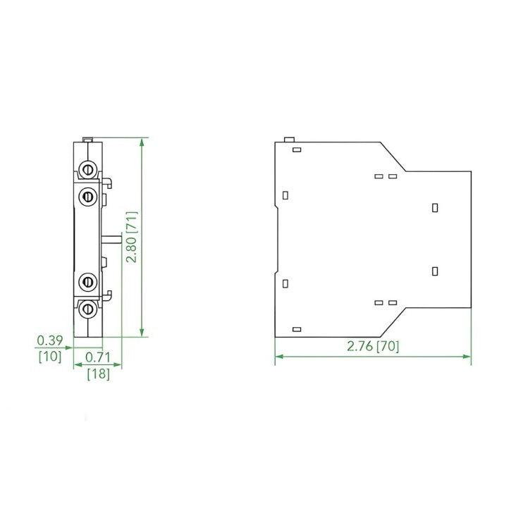 Side Mount NOARK® Auxiliary Contact 1NO+1NC & 09-95A | AXFA11 - Forces Inc
