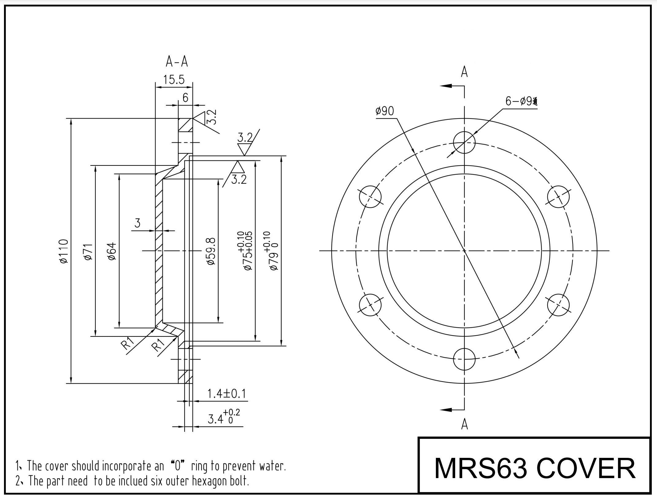 Size 63 304SS Safety Cover W/ Stainless Hardware - Forces Inc