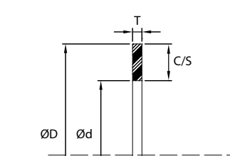 Solid Backup Ring (8700) 3.500" x 4.000" x 0.062" - Teflon - Forces Inc