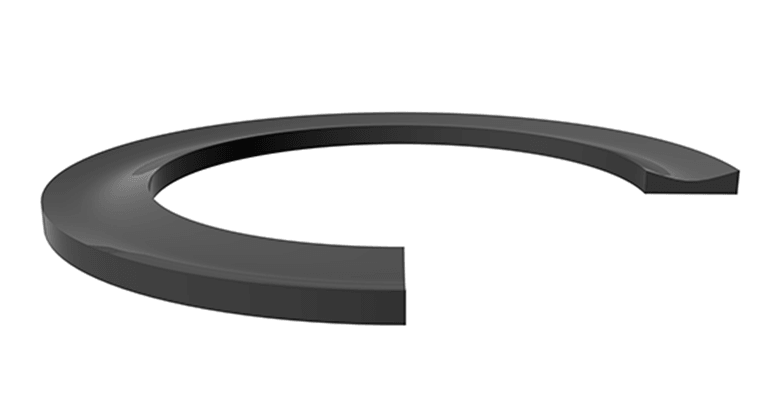 Solid Contoured Backup Ring 3.875" x 4.250" x 0.076" - Nitrile - Forces Inc
