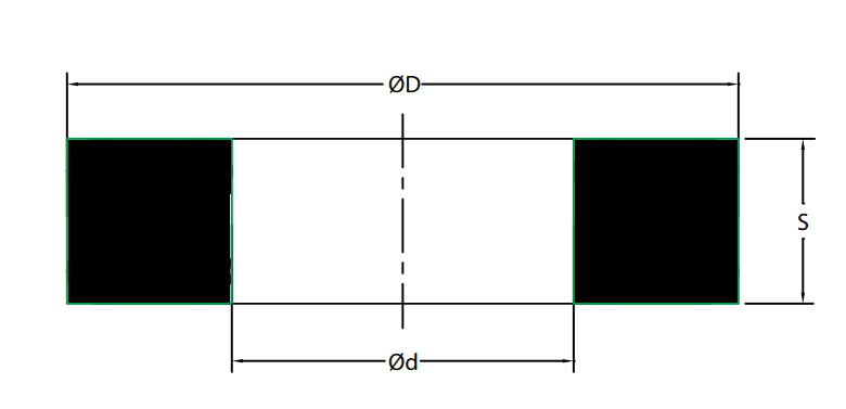 Square O-Ring 1/2" x 7/8" x 3/16" - Nitrile (70) - Forces Inc