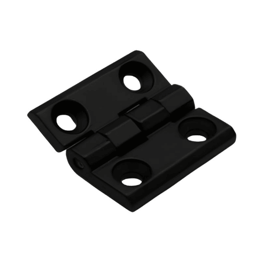 Steel Black Powder Coat Heavy-Duty Hinge | 20 Series T-Slot - Forces Inc