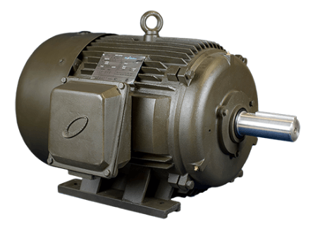 T-Frame Motor 60HP, 1200RPM, 208-230/460V, Frame 404T, TEFC, Cast Iron | MQP-68 - Forces Inc