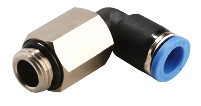 Union Long Elbow Fitting 8mm Tube x 1/4" BSPP (G) Male - Forces Inc