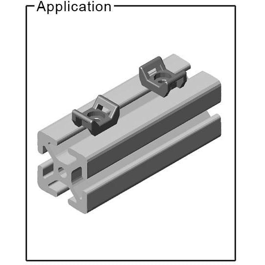 Universal Cable Tie Block for 10 & 15 Series Aluminum T-Slot - Forces Inc