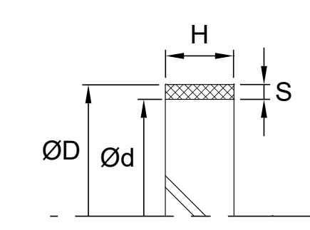 Wear Ring (GB) 117mm x 125mm x 8mm - Bronze-Filled Teflon - Forces Inc
