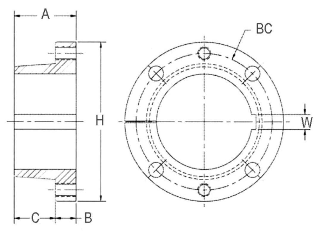 XTB45 Bushing 4-7/16" Finished Bore - Forces Inc