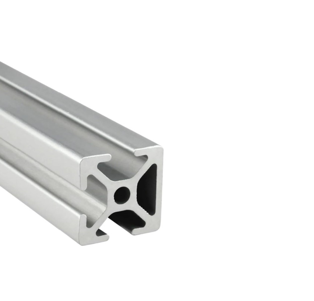 1.5" X 1.5" Smooth Light Tri-Slotted Aluminum - 15 Series