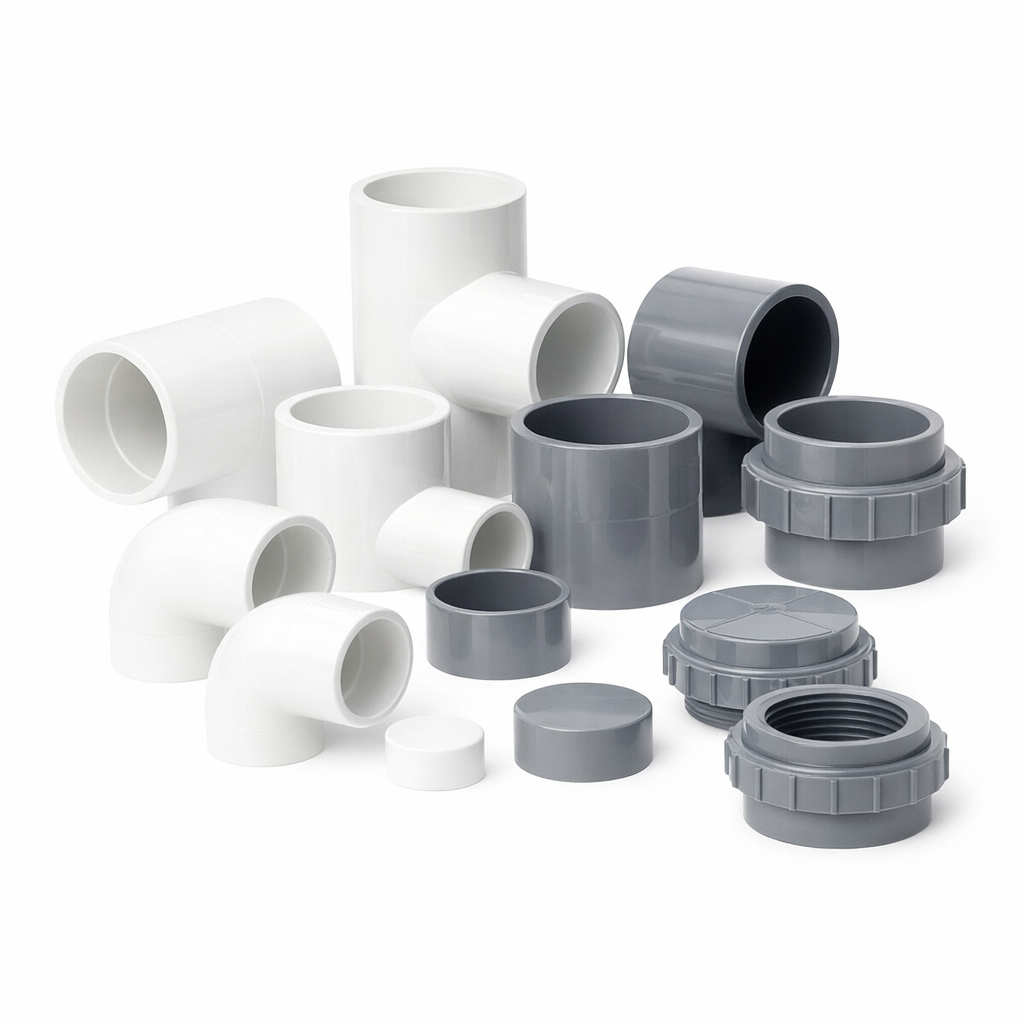 Schedule 40 White PVC Fittings - Forces Inc