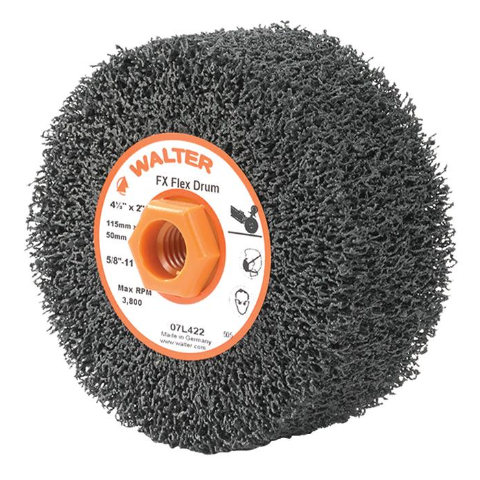 07L422 | FX™ Flex Drum 4-1/4" x 2", 5/8"-11 Arbor, Flex Coarse, Non-Woven