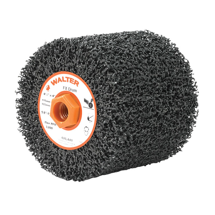 07L441 | FX™ Reversible Drum 4-1/2" x 4-1/2", 5/8"-11 Arbor, Coarse, Non-Woven