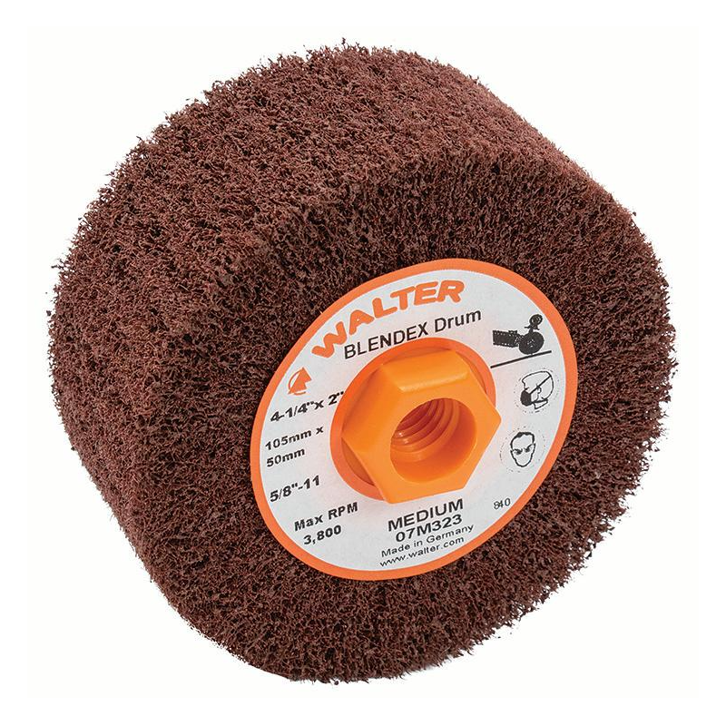 07M323 | BLENDEX™ Surface Conditioning Drum 4-1/4" x 2", 5/8"-11 Arbor, Medium, Non-Woven