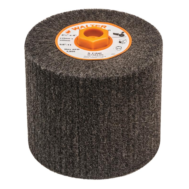 07M445 | BLENDEX™ Surface Conditioning Drum 4-1/2" x 4", 5/8"-11 Arbor, Super Fine, Non-Woven