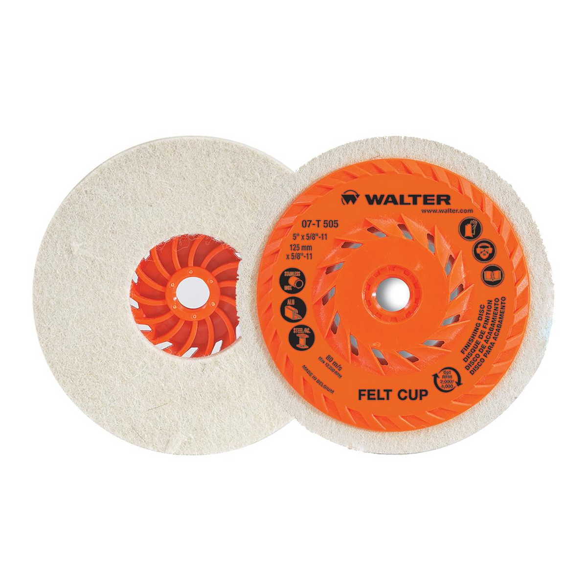 07T505 | Felt Cup Disc 5"